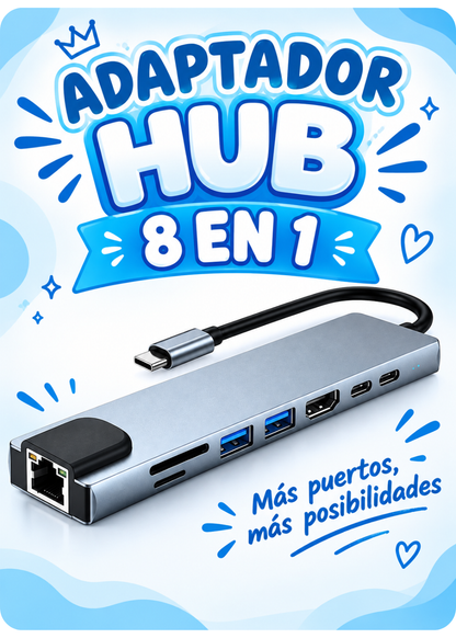 Adaptador Hub 8 en 1