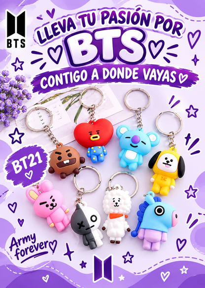 PACK DE 8 LLAVEROS BTS